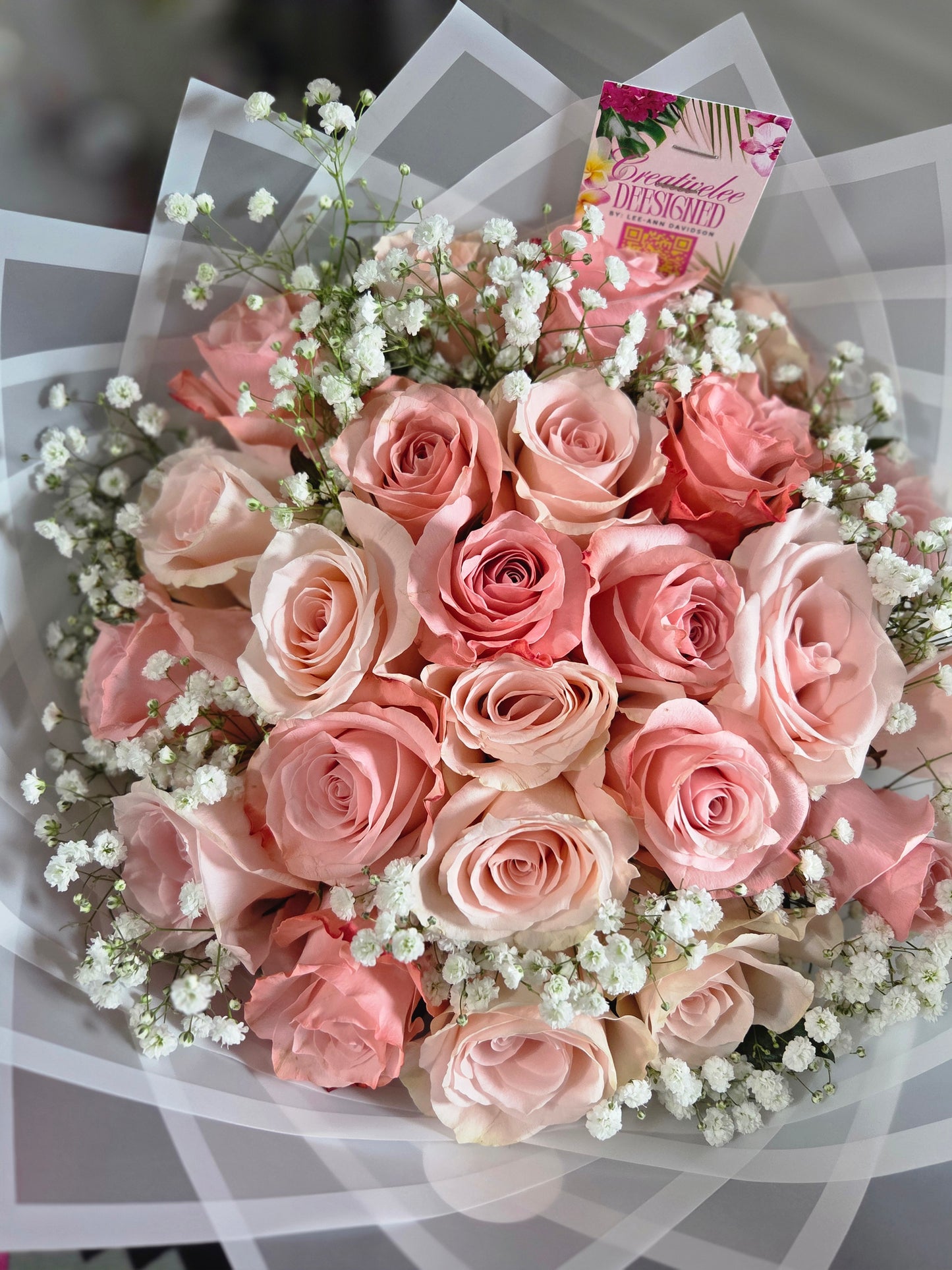 24 FRESH FLOWERS LARGE BOUQUET PINK